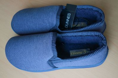 Memory Foam Full Back Blue Loafer Slippers | Size 6 UK, Brand New!