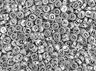 main image for ad Silver Acrylic Round Alphabet Beads