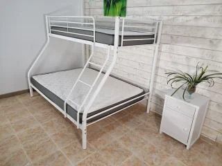 White Double Metal Bunk Bed FREE DELIVERY
