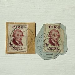 2 Arthur Guinness stamps 1959 used