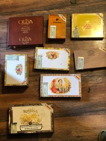 Empty Wooden Cuban Cigar Boxes