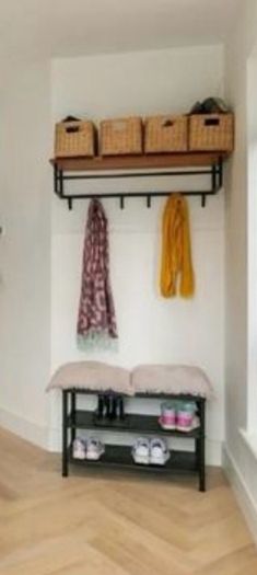 Coat holder and baskets