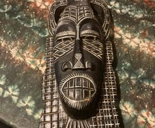 handmade wooden mask free postage