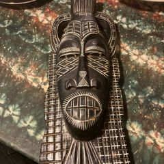 handmade wooden mask free postage