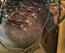 Work boots with steel toe cap