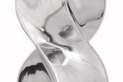 Stool/Side Table Twisted Shape Aluminium Silver