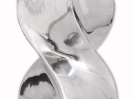 main image for ad Stool/Side Table Twisted Shape Aluminium Silver