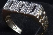 Vintage Fully Hallmarked London 9ct Gold Dad Ring Size 61