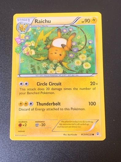 pokemon card Raichu RC9/RC32