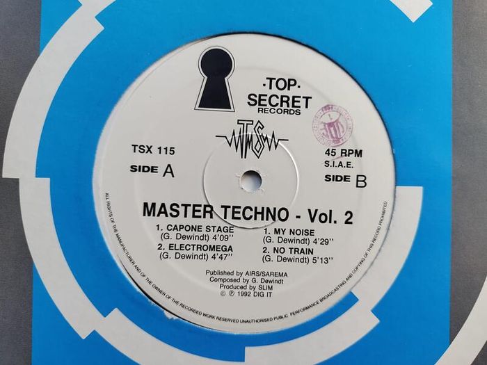 Master Techno - Volume 2 - Top Secret Records - ITALIAN Pressing - Quality Early 90s TECHNO!