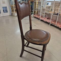 Small Antique beechwood walnut stained  small bistro chair circa 1910