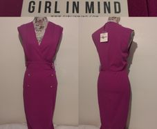 Girl in Mind Melody Military Style Occasion Dress, Orchid NEW WITH TAGS