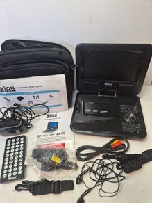 Complete Portable DVD Player Bundle + 8 Disney & Kids Movies (Perfect for Road Trips!)