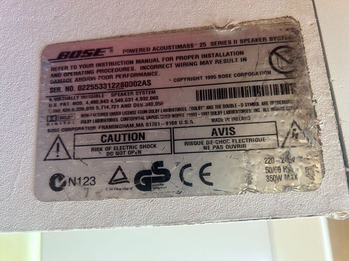 BOSE Acoustimass 25 Seriesll speaker system (+ Lif