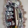 Murano Glass Pink Flowers Large Venetian Triple Bevelled Wall Mirror Made in Italy Image 8