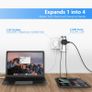Double Plug Adaptor with 2 USB, JSVER Mini 2 Way Plugs Extension Multi Sockets with USB Ports(5V/2.4A)Wall Charger Adapter, 13A UK 3 Pin Power Socket for Home, Office, Kitchen,White Image 2
