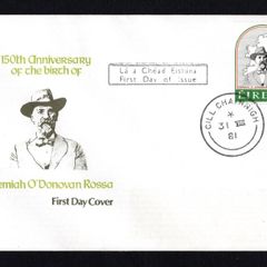 1981 Ireland 150th Anniversary of the Birth of Jeremiah O'Donovan Illustrated First Day Cover (FDC) with Cill Chainnigh (Kilkenny) cancel
