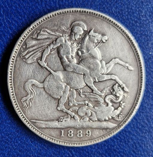 1889 Queen Victoria Silver Crown coin