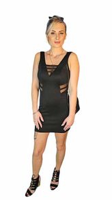 Cut out detail mesh dress size 8