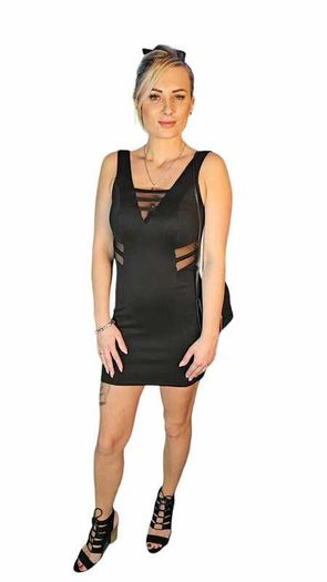 Cut out detail mesh dress size 8
