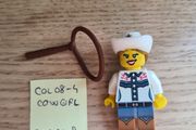 lego col08-4 cowgirl, collectible series 8