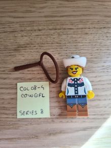 lego col08-4 cowgirl, collectible series 8