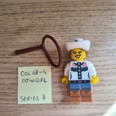 lego col08-4 cowgirl, collectible series 8