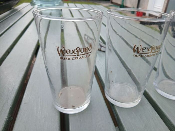 Three Wexford pint glasses