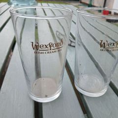 Three Wexford pint glasses