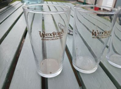 Three Wexford pint glasses