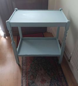 Vintage 2 tier Wooden Drinks Trolley