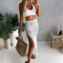 Set Openwork Summer Top Skirt Knitted Image 6