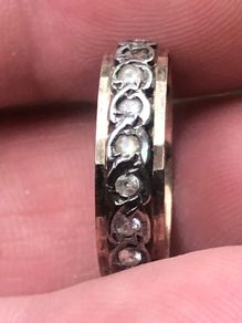 9ct Gold & Sterling Silver Ring Set With Quartz Crystals