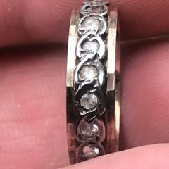 9ct Gold & Sterling Silver Ring Set With Quartz Crystals