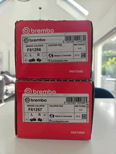 Brembo F61256 F61257 Front Calipers Citroen DS5 Peugeot - New Pair