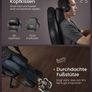 Gaming Chair High Quality Height-Adjustable with Footrest and Pillow Ink Black Image 5