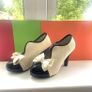 The Wedding Shoe, black and cream. Image 3