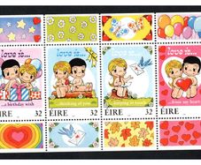 1998 Ireland Greetings Commemorative Stamps Booklet Pane Mint Never Hinged (MNH)