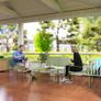 4-Seater Garden Set, 2-Seater Sofa, 2 Chairs, Tempered Glass Table Steel Frame Green Image 3