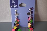 Claire's Clip-on Earrings Multicoloured Stars