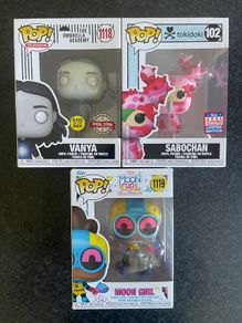 Funko Pop Lot 3 Figures Umbrella Project. Marvel Moon Girl & Tokidoki