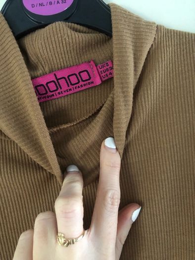 Boohoo high neck midi dress