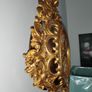 Vintage  Brass Wall clock Rococo curved Image 6