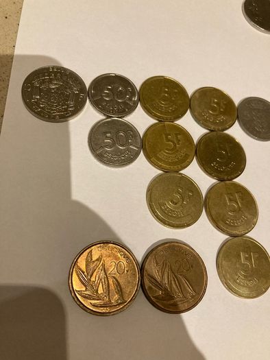 Belgium coin lot of 18 coins