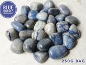 CLEARANCE Blue Quartz tumbled stone natural gemstone relieve stress anxiety 250g