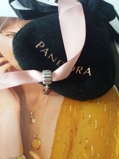Pandora Charm Purple Stone Dangle