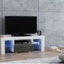 80 inch White LED TV Stand Modern TV Cabinet Image 3