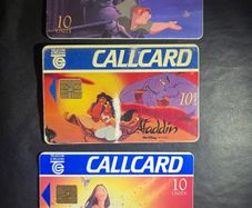 Disney telecom eireann callcards inc Aladdin Pocahontas and hunchback of notre dame