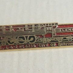 LMS CITY OF BIRMINGHAM (London Midland & Scottish Railway No. 6235) - steam locomotive enamel badge (1980's / 1990's)