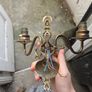 brass  wall lights x2 Image 5